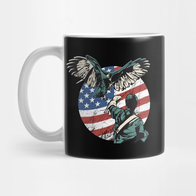 Falconry USA American Flag by Ramadangonim